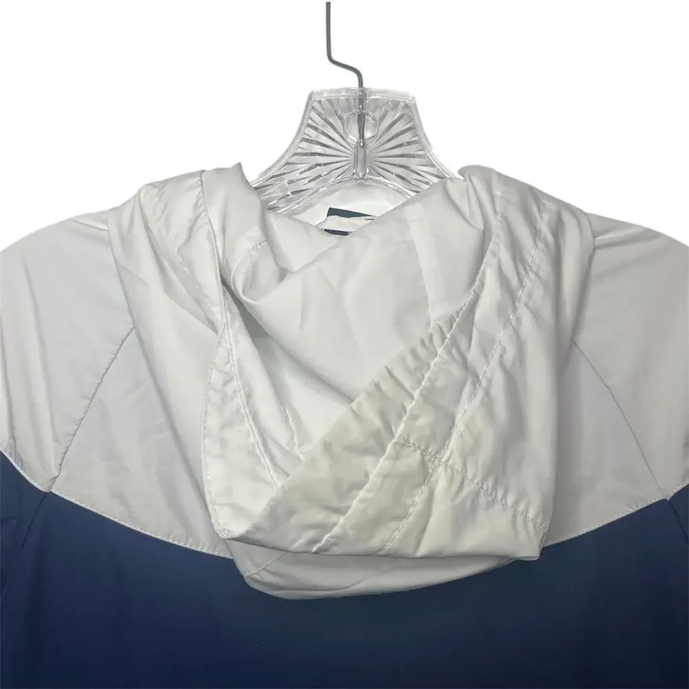 Nike Big Kids Boys Windrunner Jacket Navy White Blue Logo Hooded Full Zip Sz M